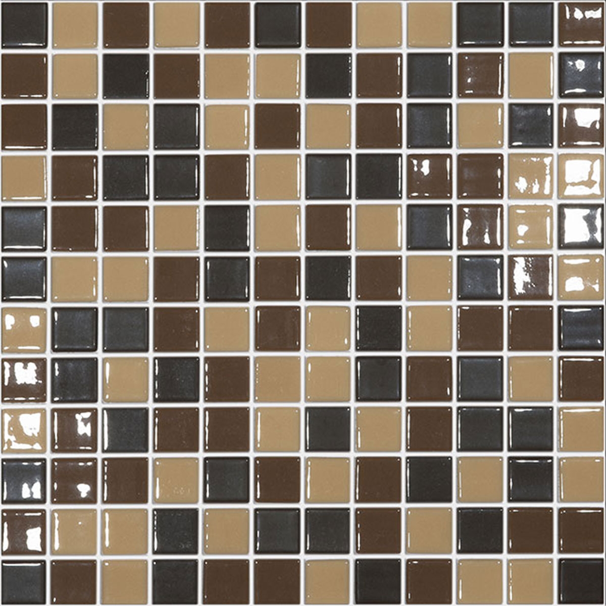 Telhas de mosaico de mistura de chocolate