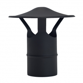 Caixa de chapéu chinesa esmaltada a preto mate
