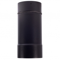 Conduit de Raccordement Télescopique Émaillé (Noir Mat, extension max. +33 cm))