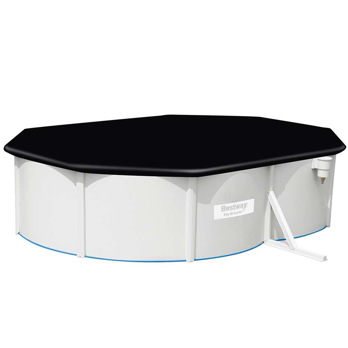 Hydrium Bestway Stahlpooloval Ø 500 x 360 x 120 cm – Becken und Garten Bestway