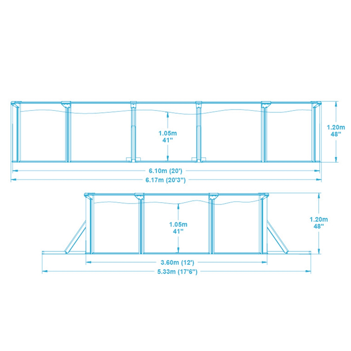 Piscines et jardin - Piscines amovibles - Piscine en acier Oval Hydrium Bestway Ø 610 x 360 x 120 cm