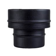 Adaptador de simple a doble pared inoxidable pintado en negro