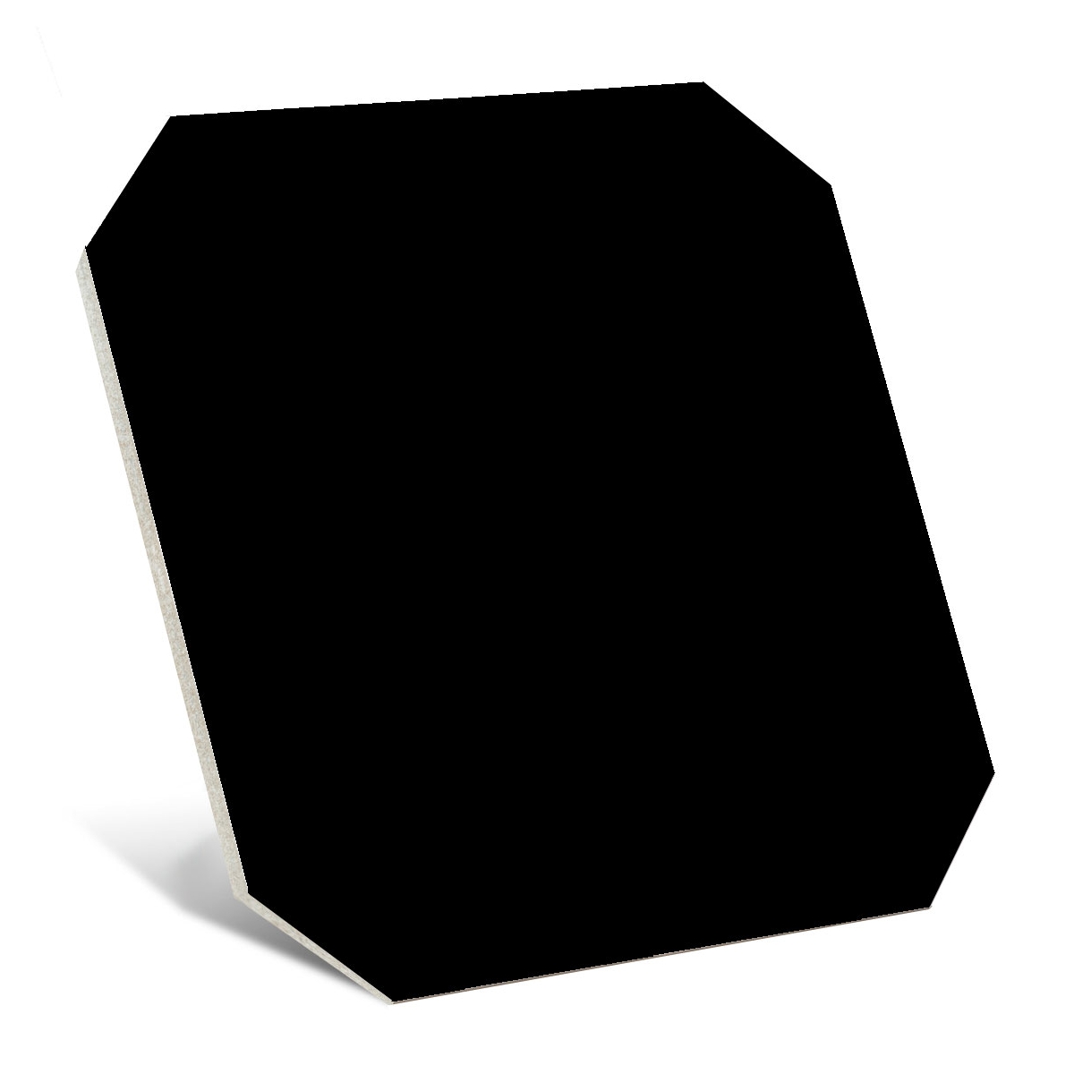 Achteckig schlichtschwarz 31,6x31,6