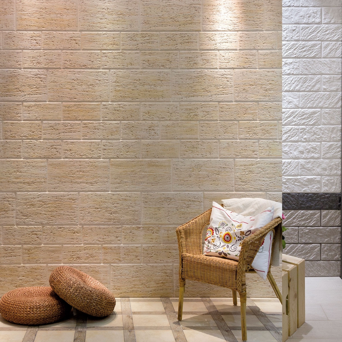 Steinimitationsbeschichtung - Mijares - Beige Kolosseum 15x30 cm (Schachtel mit 0,90 m²)