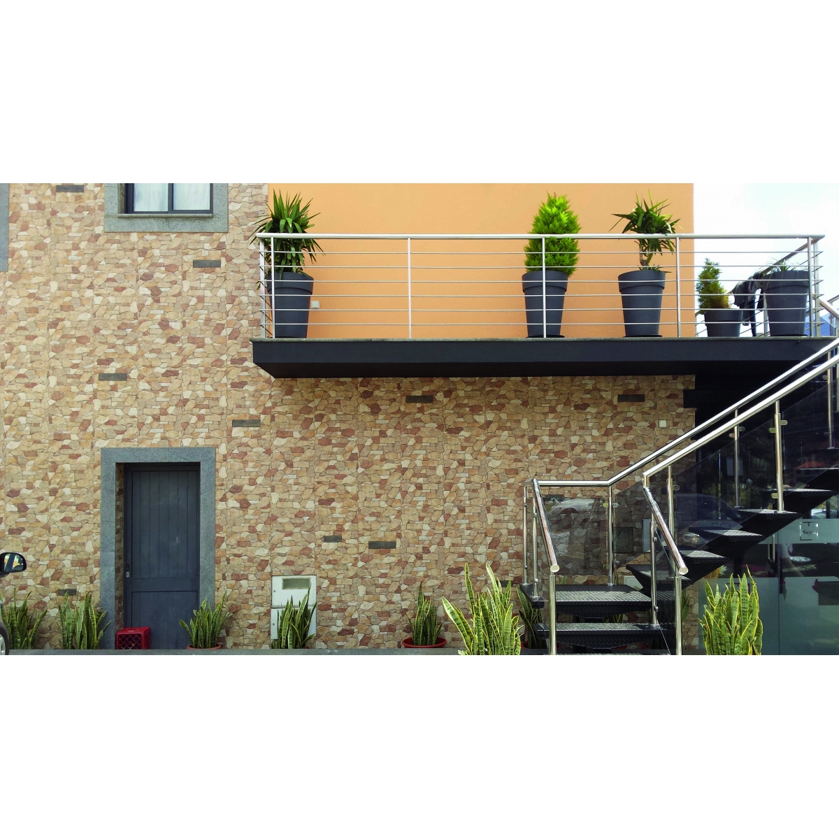 Masía Ocre 26,5x47,5 cm (boîte de 0,93 m2) - Revêtement imitation pierre Mijares