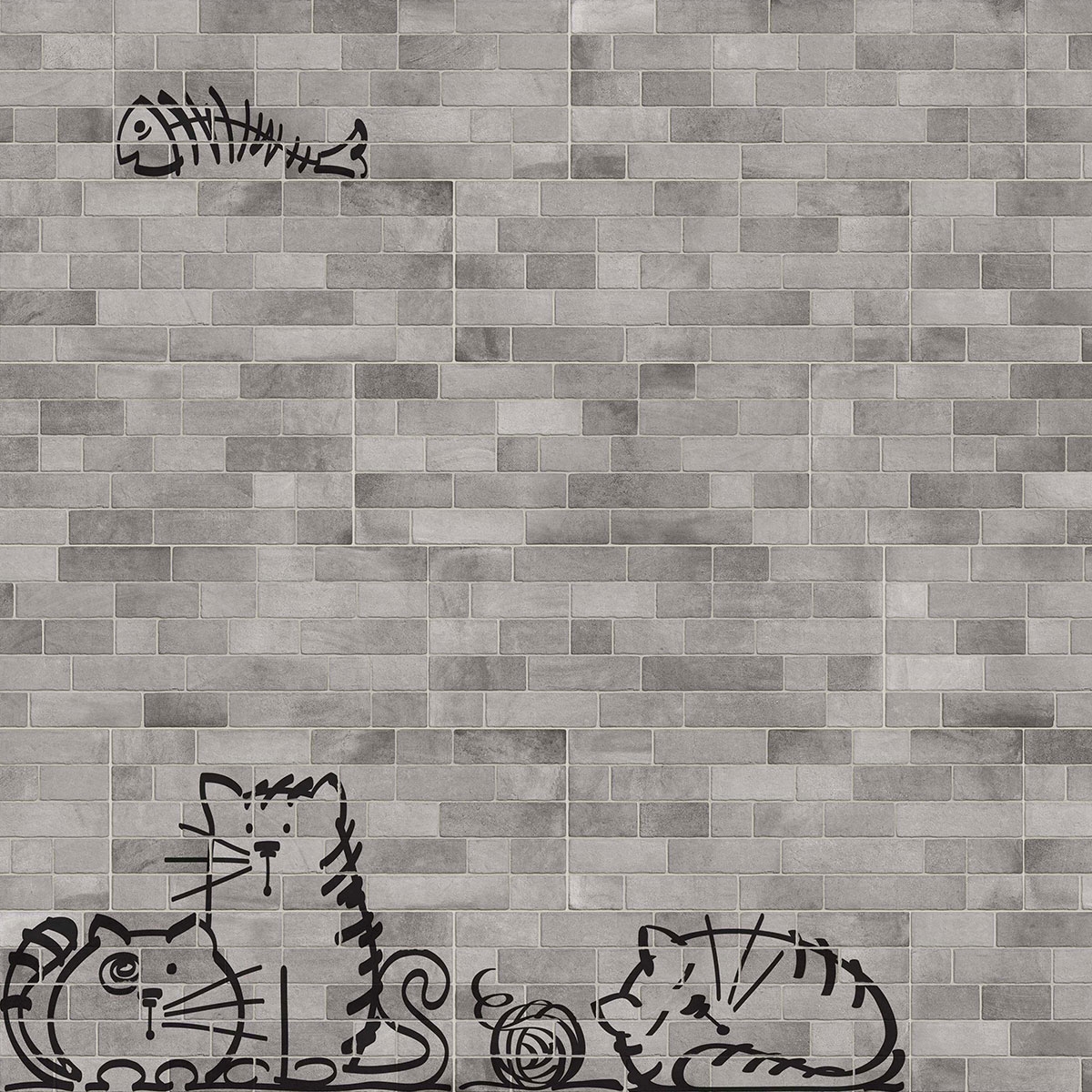 Revestimento de imitação de tijolo Vives - Nuney Gray 20x50