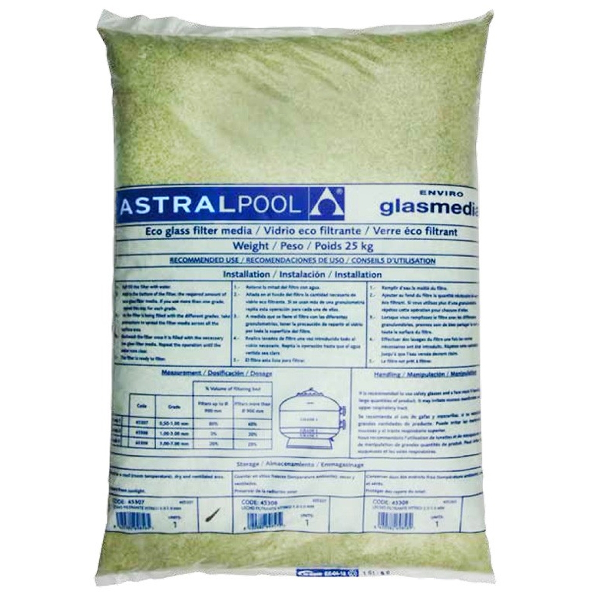 Thin purification glass 0.5-1 mm 25kg - Astralpool