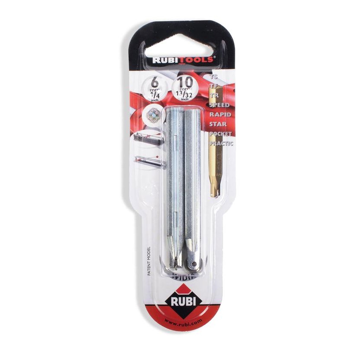 Foto eines Sets von 6mm und 10mm Durchmesser Ritzrädern für den manuellen Schneider