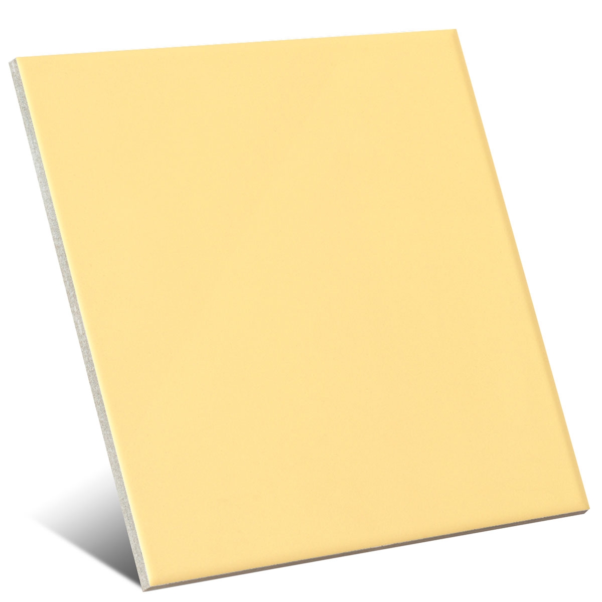 Carreaux de céramique jaune mat Pâte rouge à cuisson simple