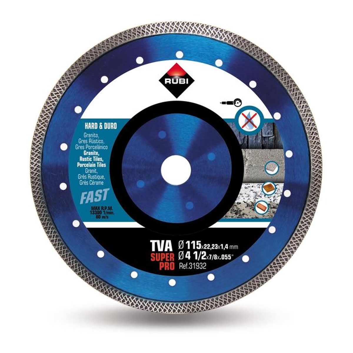 TURBO VIPER TVA-115 SUPERPRO hard material diamond blade - Rubi