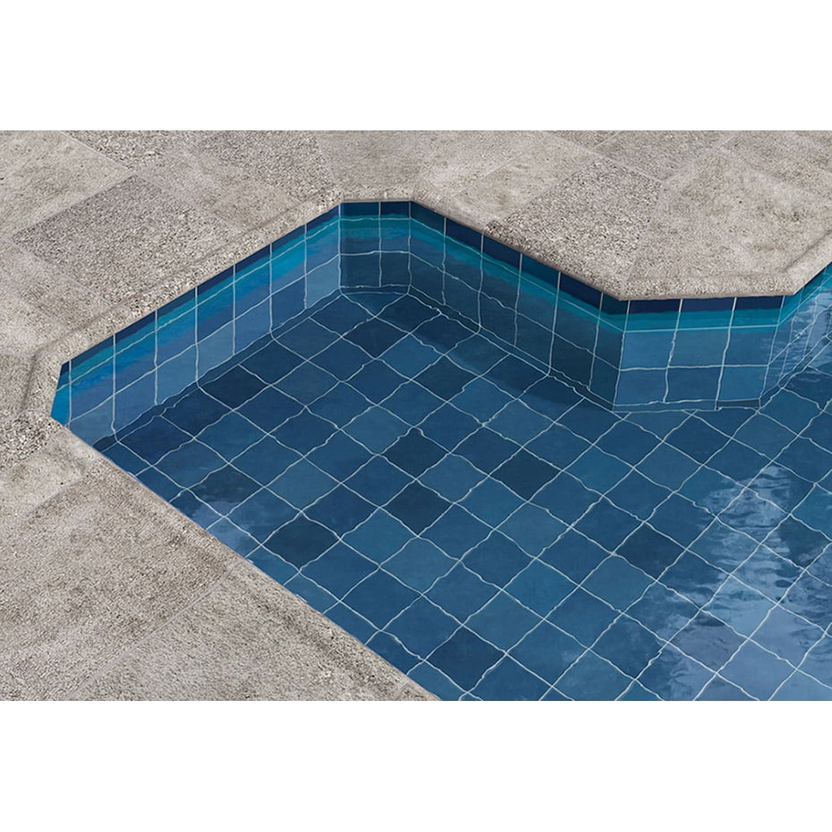 Natucer - Revestimiento para piscina porcelánico extrusionado - Pool Porcelánico Indigo 10x10 