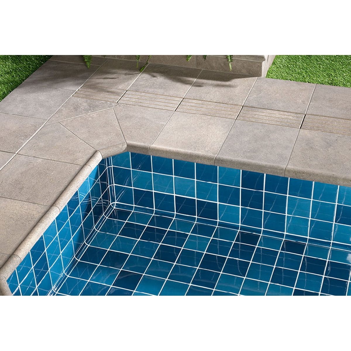 Natucer - Forro para piscina de porcelana extrudida - Malha para piscina de porcelana Indigo 30.5x30.5