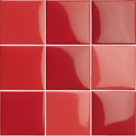 Red Porcelain Pool im Mesh 30,5x30,5 (Box 1,02m²)