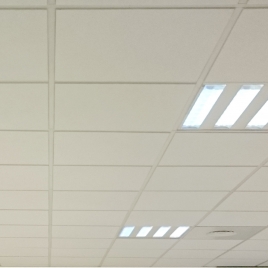 Stepped plaster plate "gotelé" for removable ceiling 60x60 (box 6 units)