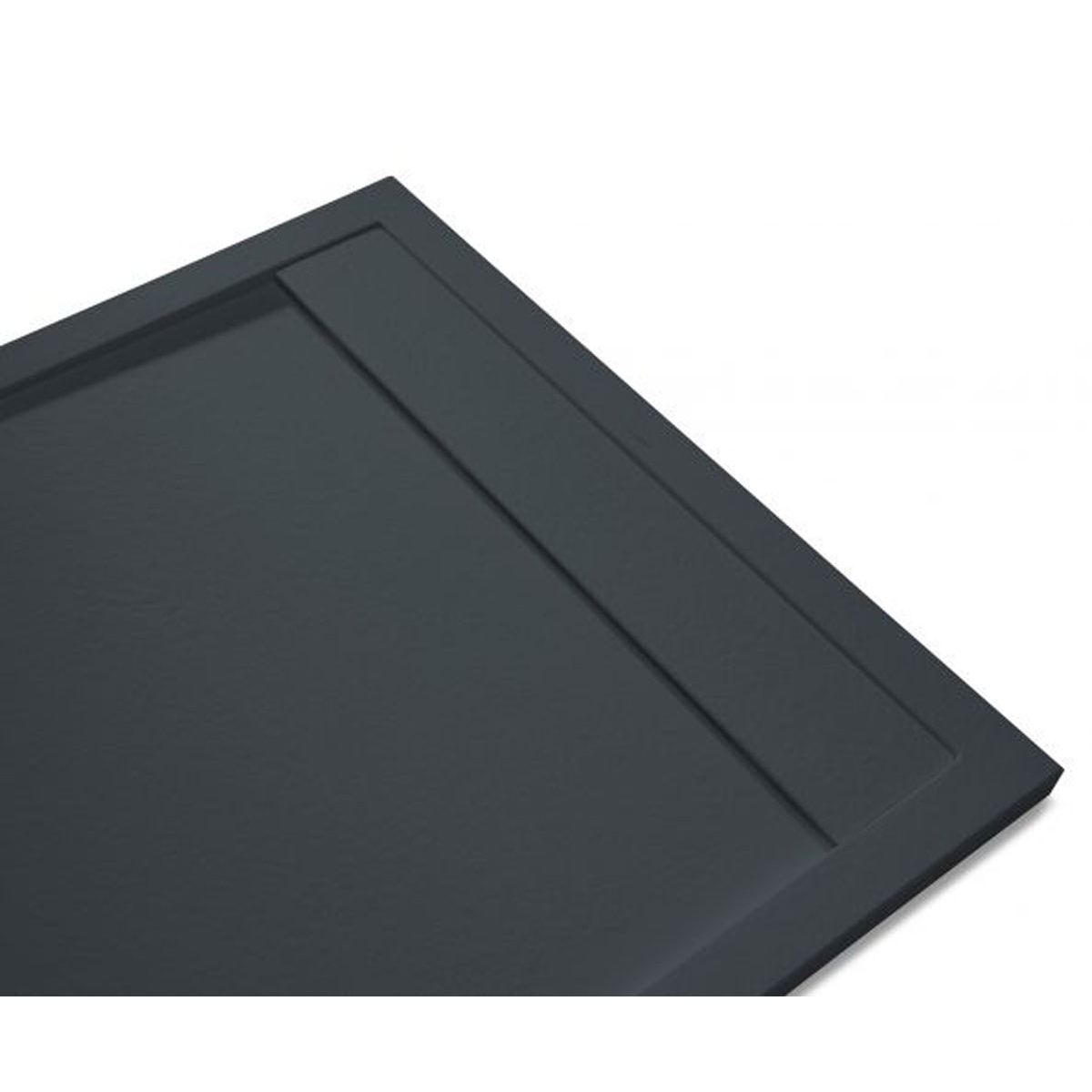 Bases de duche de resina McBath - Base de duche retangular 100x80 Andromeda Stone Cover Anthracite