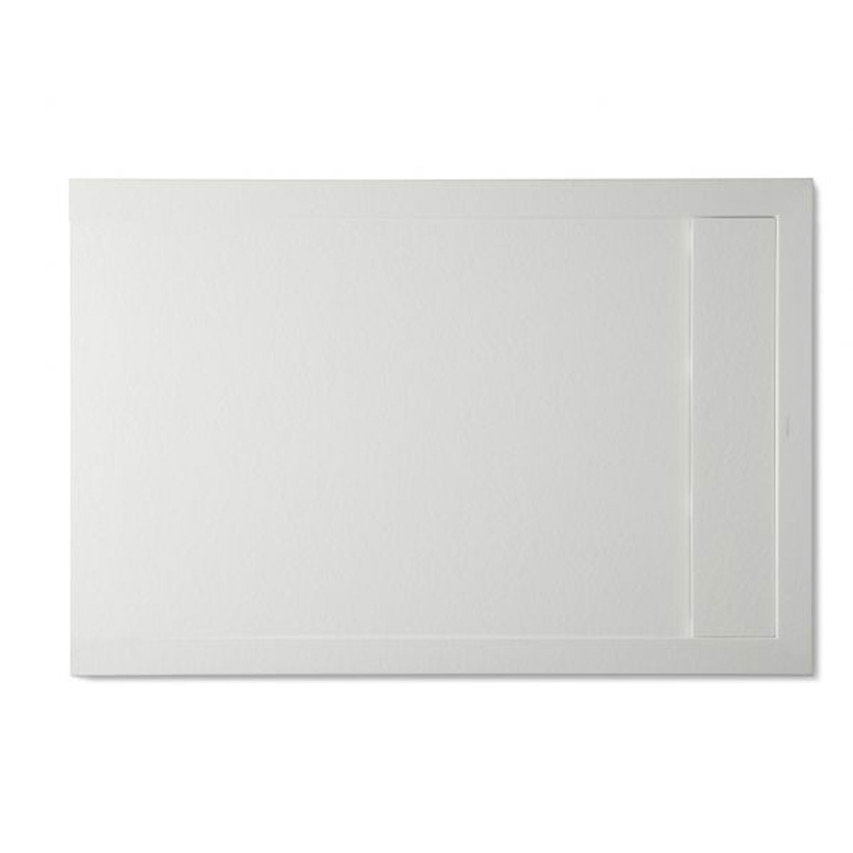 McBath - Plato de Ducha de Resina de 120 x 80 cm - Plato de ducha rectangular 120x80 Andrómeda Stone Cover Blanco