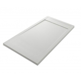 Plato de ducha rectangular 160x80 Andrómeda Stone Cover Blanco