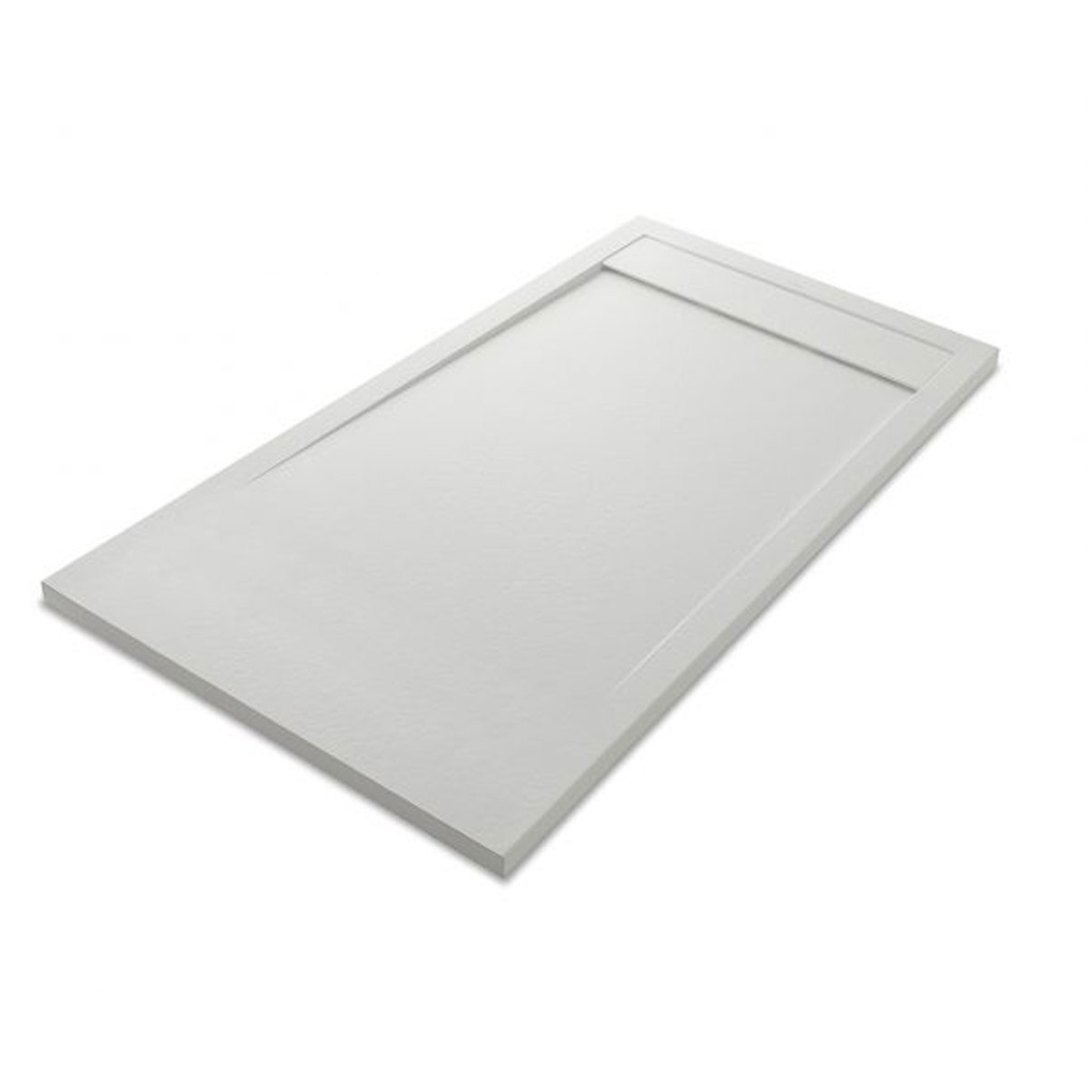 Rechteckige Duschschale 160x80 Andromeda Stone Cover Weiß - McBath