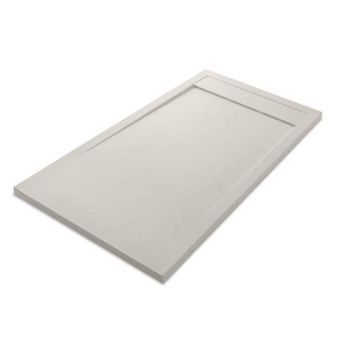 Plato de ducha rectangular 160x80 Andrómeda Stone Cover Marfil - McBath