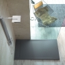 McBath - Base de duche em resina 140 x 80 cm - Base de duche retangular 140 x 80 cm Cimento com cobertura em pedra Andrómeda