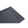 Platos de Ducha de Resina McBath - Plato de ducha rectangular 160x80 Andrómeda Stone Cover Basalto