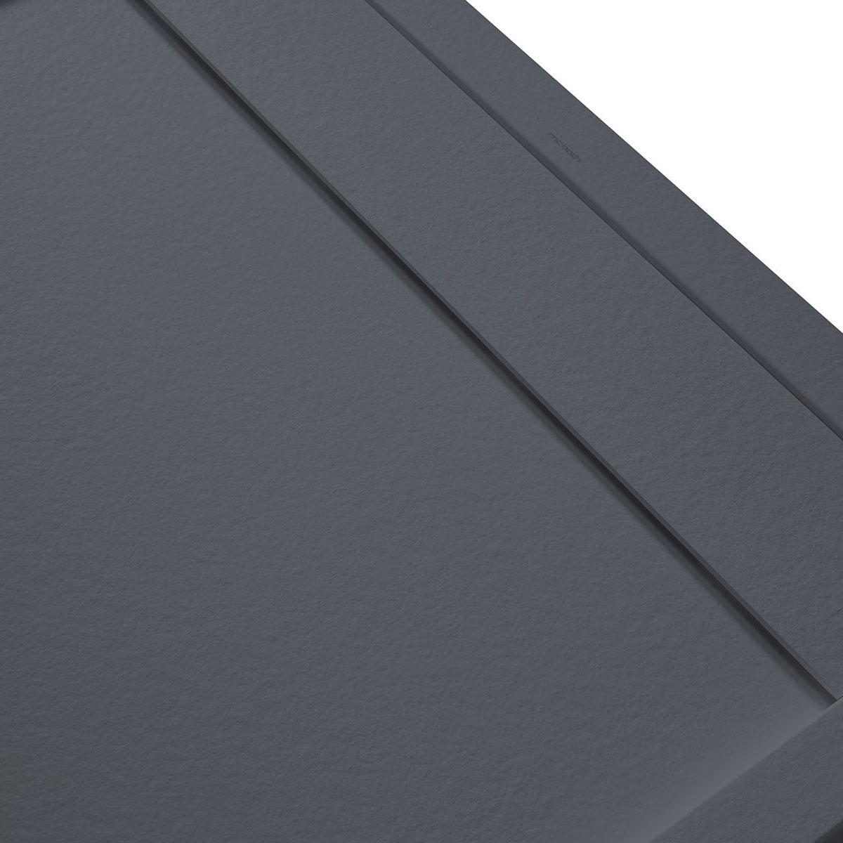 Foto de Plato de ducha rectangular 160x80 Andrómeda Stone Cover Basalto