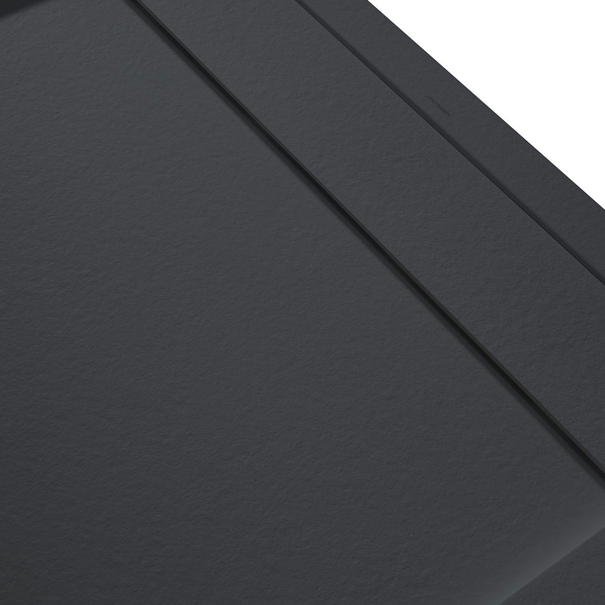 Foto de Plato de ducha rectangular 160x80 Andrómeda Stone Cover Grafito