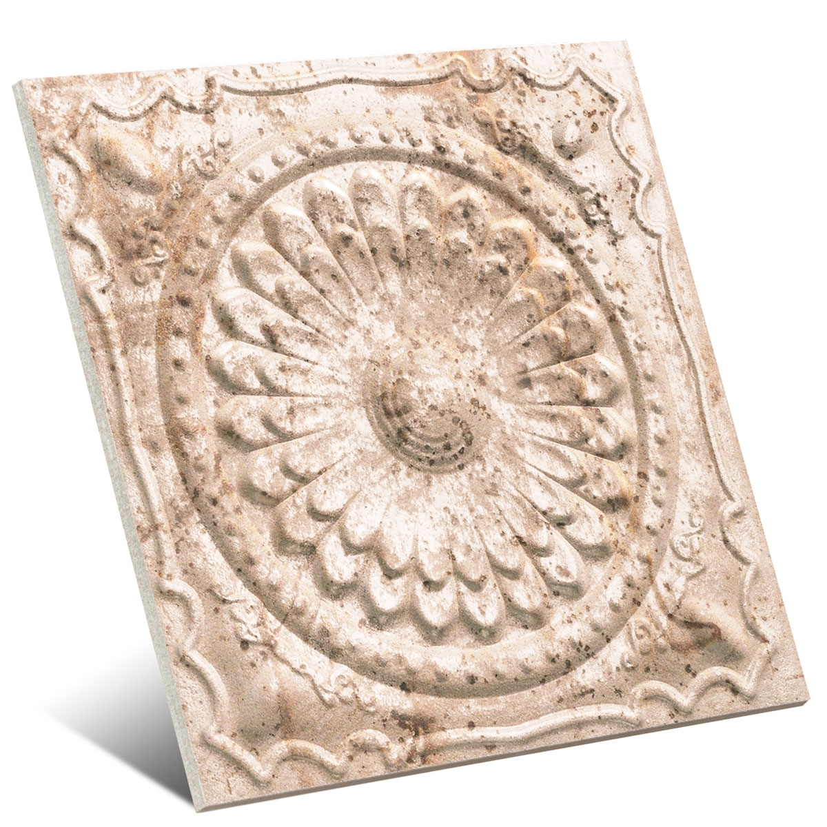 Tuile d’étain RUSTY CREAM 20X20-3