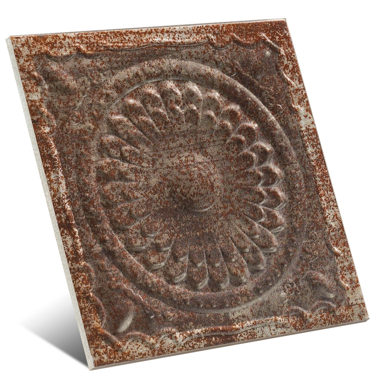 Tuile en étain RUSTY NERO 20X20-3