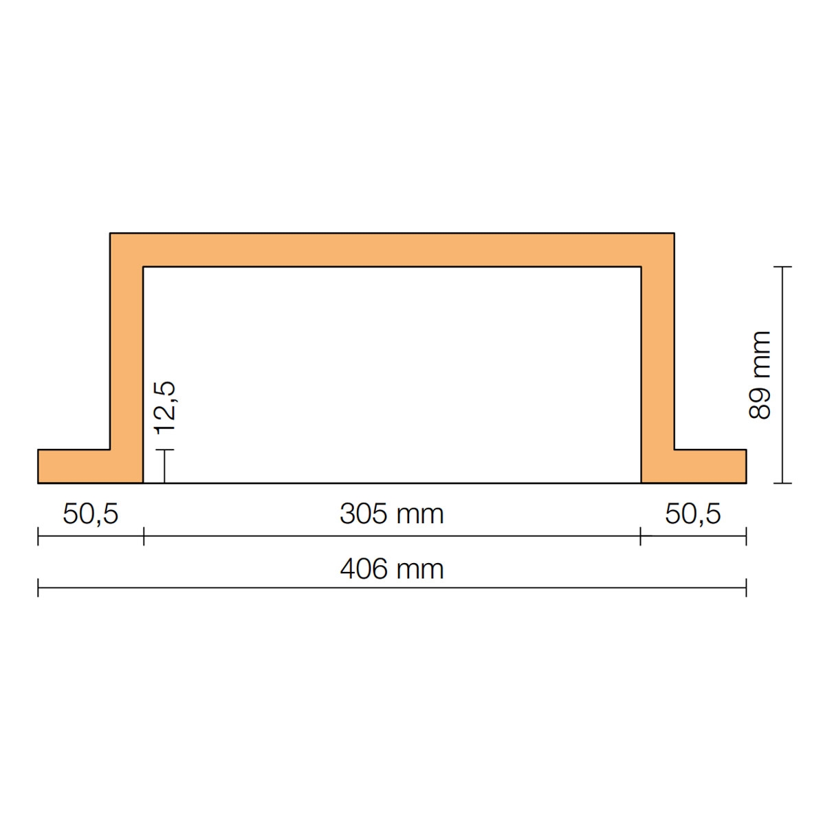 Baño Schlüter Systems - Hornacina cuadrada para baño prefabricada de 305x305x89 cm