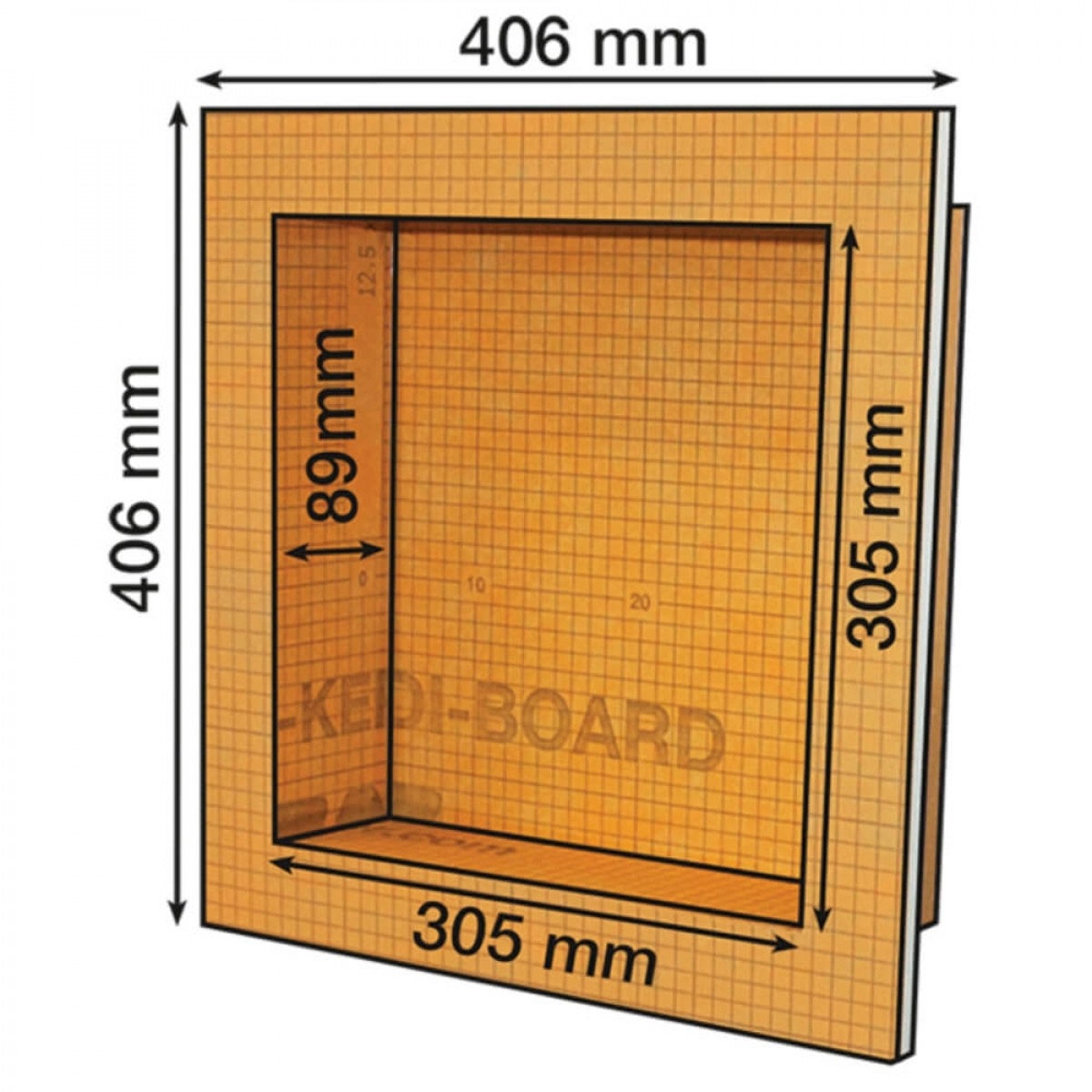 Photo de Niche carrée pour salle de bain préfabriquée de 305x305x89 cm