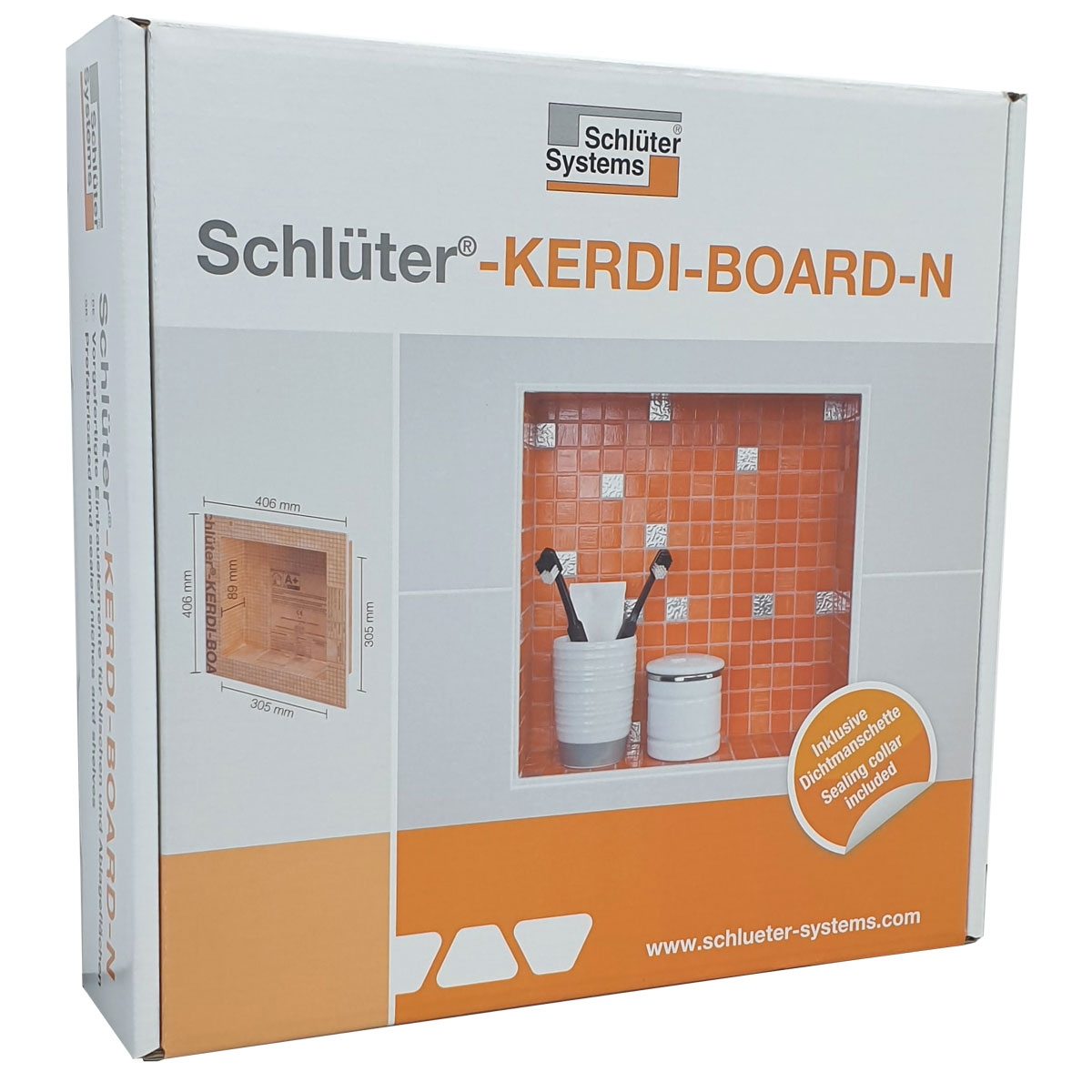 Prefabricated square niche for bathroom 305x305x89 cm