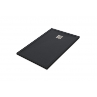 Ares Stone Nox Graphite 120x80 rechteckige Duschschale – McBath