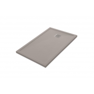 Ares Stone Nox Fango rectangular shower tray 120x80 - McBath
