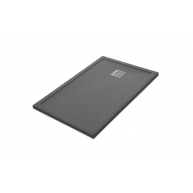 Rechteckige Duschwanne 120x80 Ares Stone Nox Cement - McBath