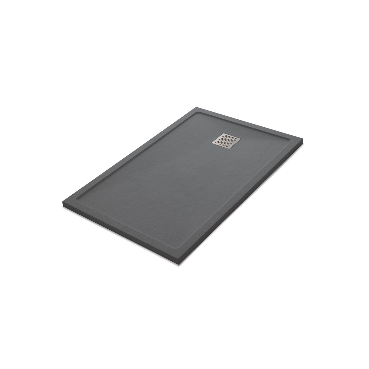 Plato de ducha rectangular 120x80 Ares Stone Nox Cemento - McBath
