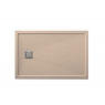 Foto de Plato de ducha rectangular 120x80 Ares Stone Nox Cappuccino