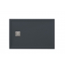 Foto von rechteckiger Duschschale 120x80 Ares Stone Nox Anthrazit