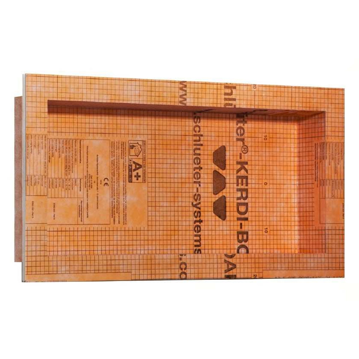 Hornacina rectangular con estante para baño prefabricada de 305x508x89