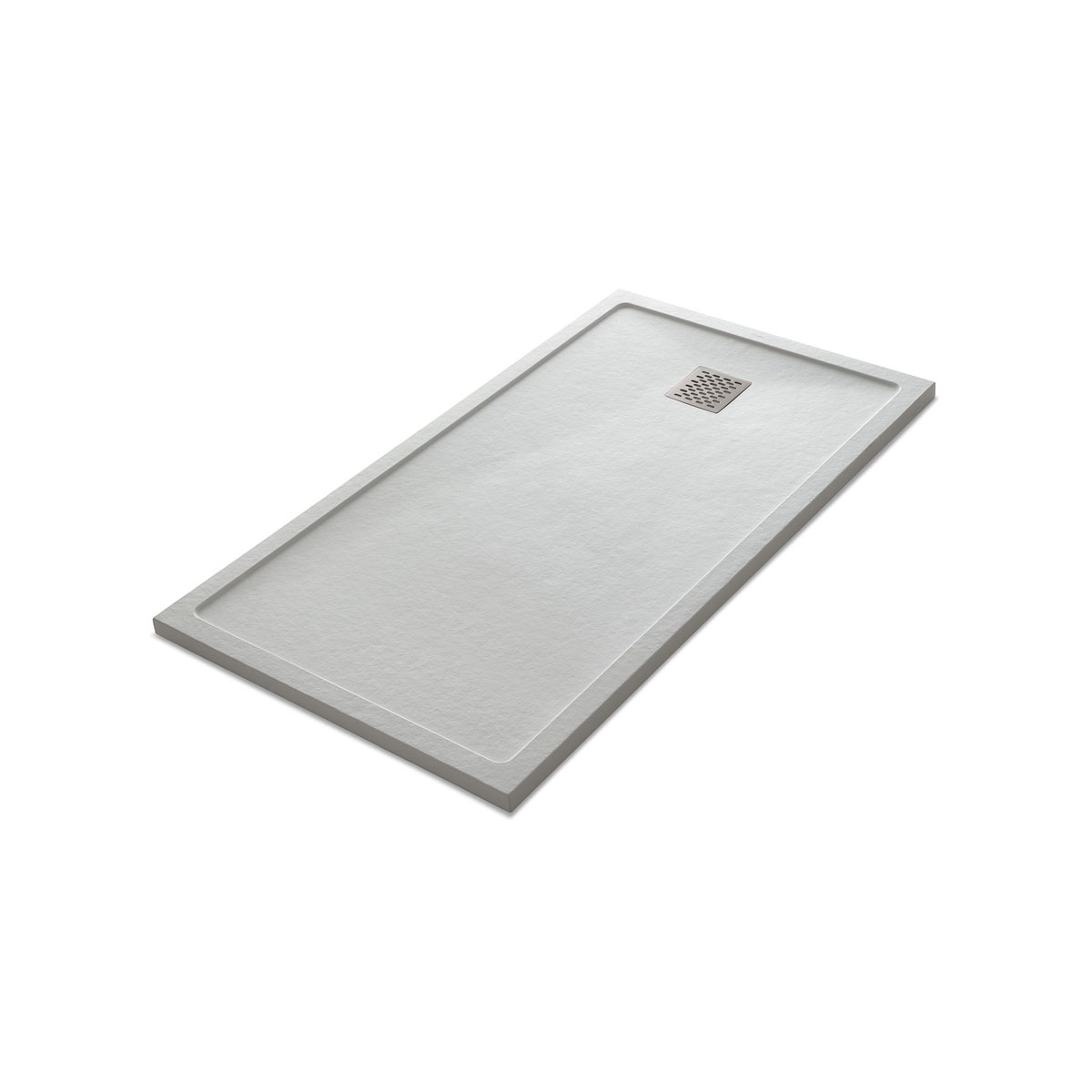 Rectangular shower tray 140x80 Ares Stone Nox Pearl - McBath