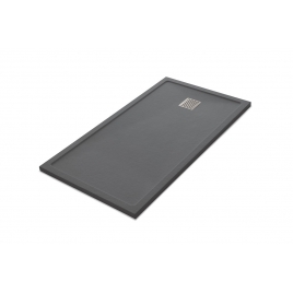 Base de duche retangular 140x80 Ares Stone Nox Cement