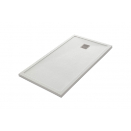 Ares Stone Nox White rechteckige Duschschale 140x80