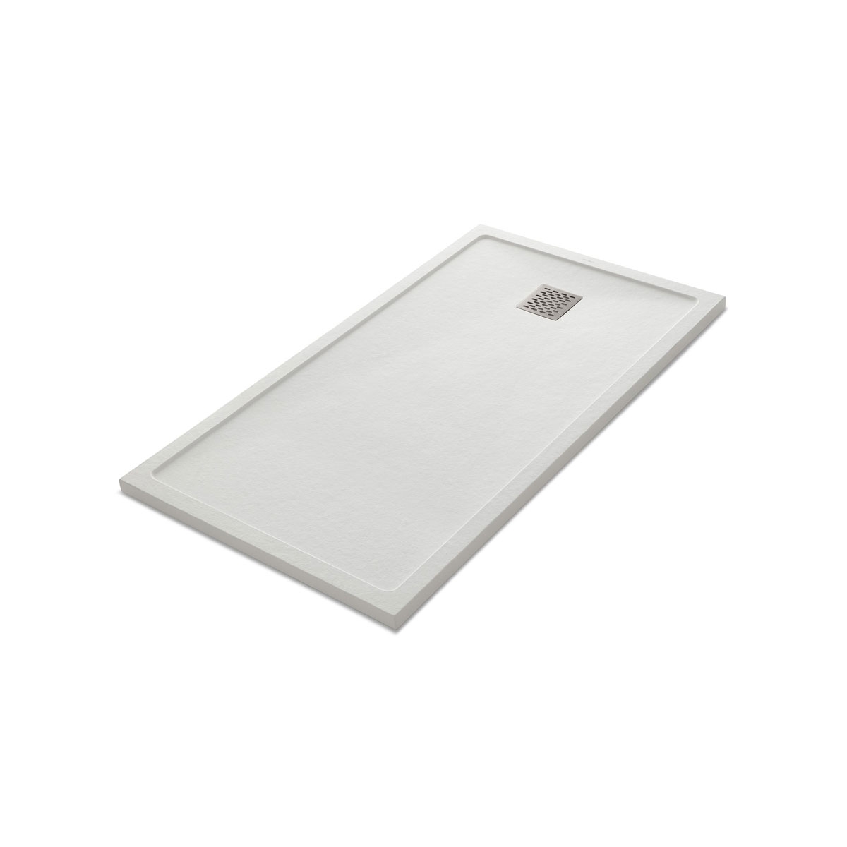 Ares Stone Nox White rectangular shower tray 140x80 - McBath