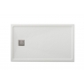 Photo of Rectangular shower tray 140x80 Ares Stone Nox White