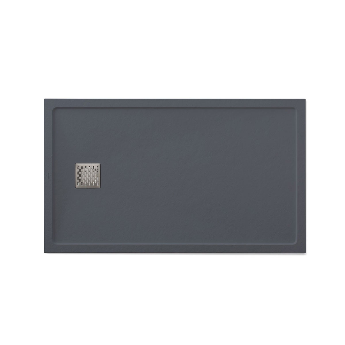 Foto da base de duche retangular 140x80 Ares Stone Nox Basalto