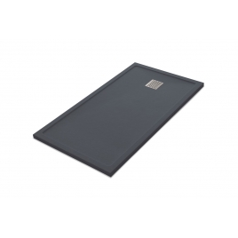 Rectangular shower tray 140x80 Ares Stone Nox Basalt