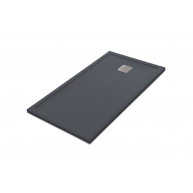 Rectangular shower tray 140x80 Ares Stone Nox Basalt - McBath