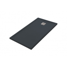 Receveur de douche rectangulaire 140x80 Ares Stone Nox Anthracite