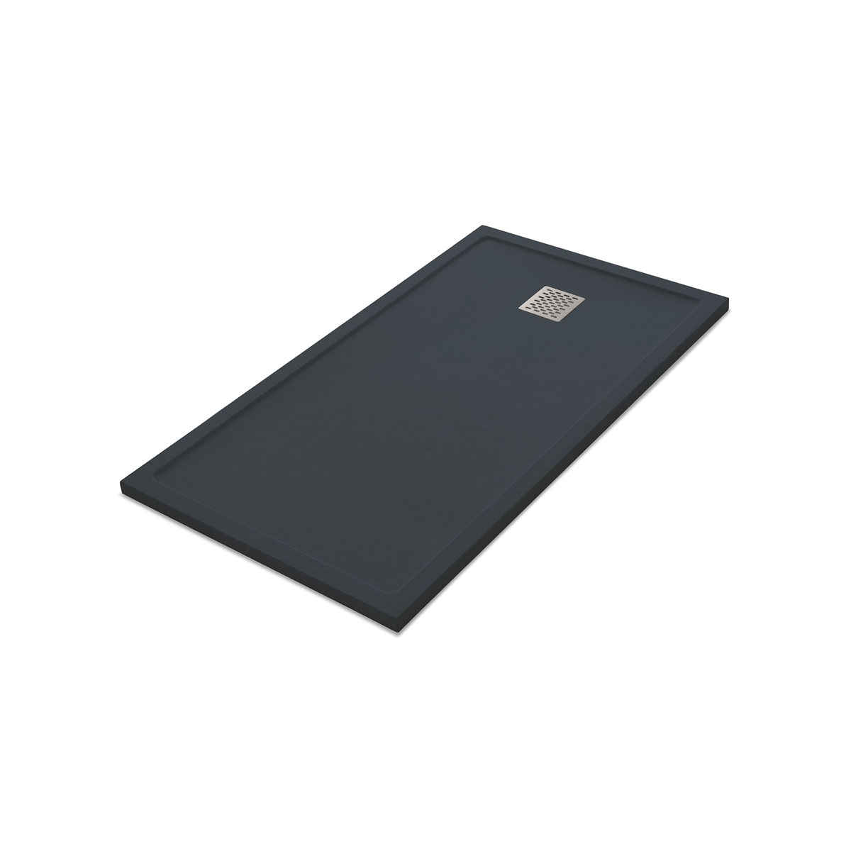 Rectangular shower tray 140x80 Ares Stone Nox Anthracite - McBath