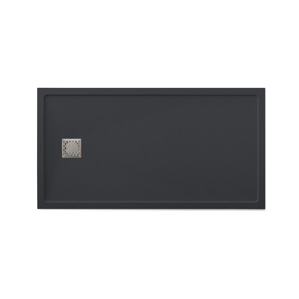 Foto da base de duche retangular 160x80 Ares Stone Nox Graphite